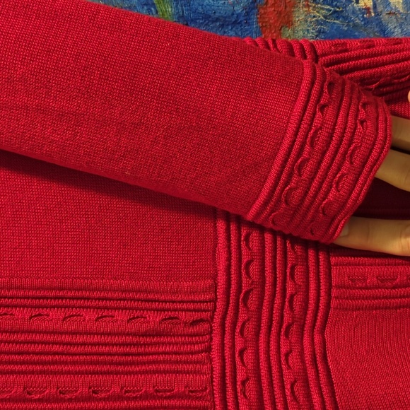 Danny and Nicole red sweater dress size medium - Picture 4 of 8